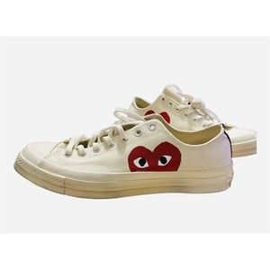 Converse Chuck 70 OX x Comme des Garcons Play 2019, White, Low Top, Sz 12